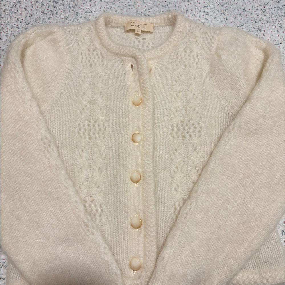 Sezane Evy Cardigan in ecru - Picture 4 of 7